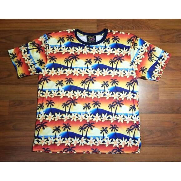 Drill Clothing Good Vibes Tropical Island Hawaiian Shirt Size 5XL   C4 - Picture 1 of 3